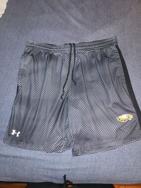 Under Armour Black & White Men's Athletic Shorts with Eagle Logo